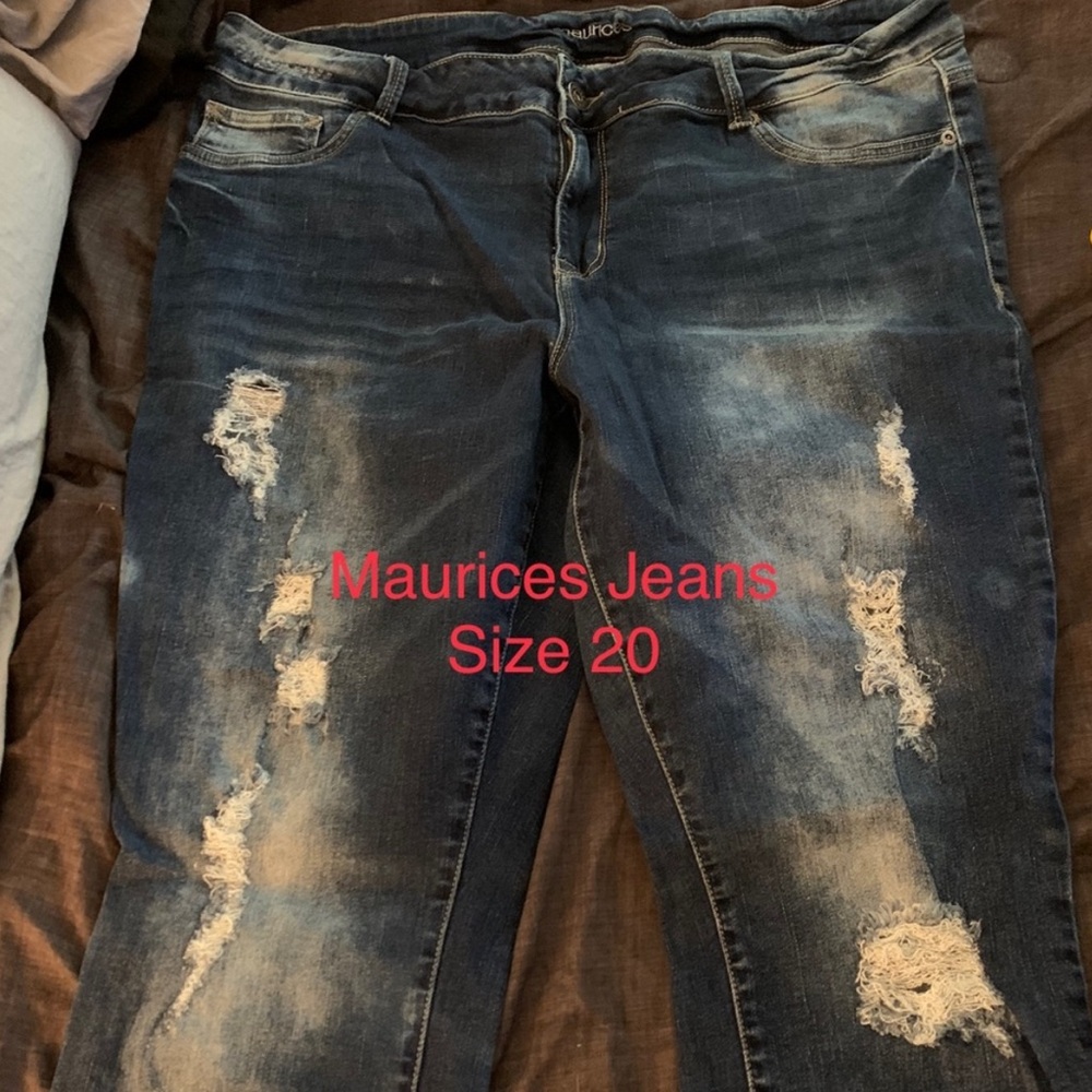 Maurices Plus Size Destructed Jeans